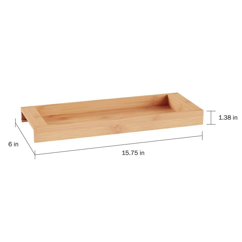 Lavish Home Bamboo Bathroom Vanity Tray 2 Lavish Home Bamboo Bathroom Vanity Tray - Image 2