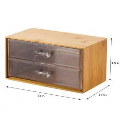 Simplify 2 Tier Cosmetic and Jewelry Chest in Bamboo -Bathroom Accessories Sales bamboo simplify makeup organizers 23304 44 1000