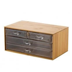 Simplify 3-Tier Cosmetic and Jewelry Chest in Bamboo