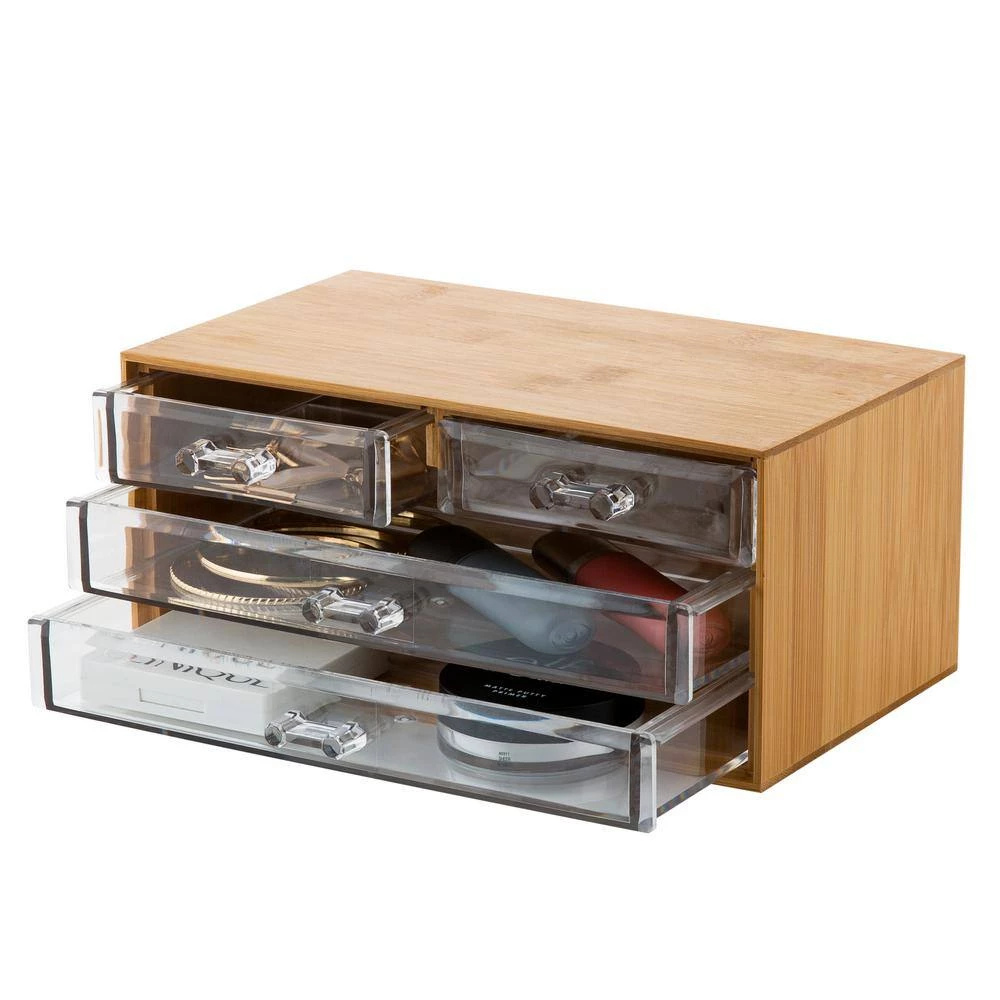 Simplify 3-Tier Cosmetic and Jewelry Chest in Bamboo 6 Simplify 3-Tier Cosmetic and Jewelry Chest in Bamboo - Image 6