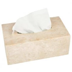 Creative Home Natural Champagne Marble Rectangular Tissue Box Holder Tissue Box Cover Bathroom Countertop Kitchen Table Organizer -Bathroom Accessories Sales beige creative home tissue box covers 33055 4f 1000