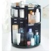 Basicwise 9 in. x 12 in. Rotating Cosmetic Storage Tower Makeup Organizer