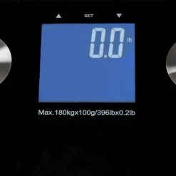 Bluestone Digital Large LCD Display Body Fat Scale in Black -Bathroom Accessories Sales black bluestone bathroom scales m010030 4f 1000