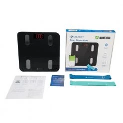 Etekcity Smart Fitness Scale with Resistance Bands in Black -Bathroom Accessories Sales black etekcity bathroom scales shhmbfecsus0018 44 1000