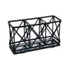 Home Details 3 Compartment Cosmetic Brush Pencil Holder in Matte Black