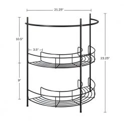 Lavish Home Pedestal Under Sink 2 Shelves Bathroom Organizer in Black 12 Lavish Home Pedestal Under Sink 2 Shelves Bathroom Organizer in Black -Bathroom Accessories Sales black lavish home makeup organizers 83 150 black 44 1000