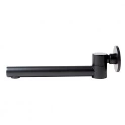 ALFI BRAND 9.75 in. Wall-Mount Bath Spout with Foldable Ability in Black Matte -Bathroom Accessories Sales black matte alfi brand bathtub accessories ab6601 bm 31 1000