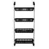 OIA 4-Basket Over the Door Storage Organizer Basket Hook in Black