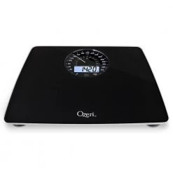 Ozeri Rev Digital Bathroom Scale with Electro-Mechanical Weight Dial -Bathroom Accessories Sales black ozeri bathroom scales zb23 b 4f 1000