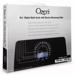 Ozeri Rev Digital Bathroom Scale with Electro-Mechanical Weight Dial -Bathroom Accessories Sales black ozeri bathroom scales zb23 b fa 1000