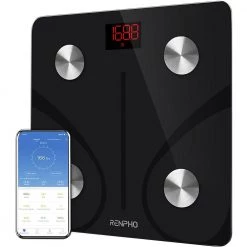 RENPHO Bluetooth Smart Body Scale with 13 metrics, Black