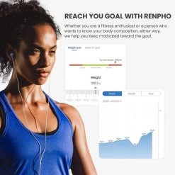RENPHO Bluetooth Smart Body Scale with 13 metrics, Black -Bathroom Accessories Sales black renpho bathroom scales pus es cs20m bk c3 1000