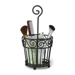Spectrum Scroll Hair and Beauty Accessory Caddy in Black