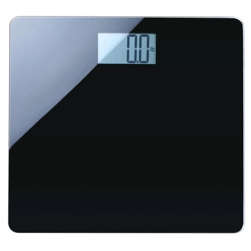 American Weigh Scales 330 lb. Digital Glass Top Bathroom Scale in Black 2 American Weigh Scales 330 lb. Digital Glass Top Bathroom Scale in Black - Image 2