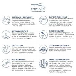 Transolid Maddox Wall-Mount 9 in. Soap Dish -Bathroom Accessories Sales black transolid soap dishes msd9 bk 4f 1000