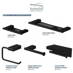 Transolid Maddox Wall-Mount 9 in. Soap Dish -Bathroom Accessories Sales black transolid soap dishes msd9 bk 76 1000