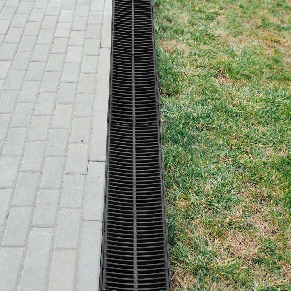 VEVOR Trench Drain System 39 in. L x 5.8 in. W x 3.1 in. D Channel Drain with Plastic Grate and End Cap Drainage Trench 6 Pack 8 VEVOR Trench Drain System 39 in. L x 5.8 in. W x 3.1 in. D Channel Drain with Plastic Grate and End Cap Drainage Trench 6 Pack - Image 8