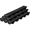 VEVOR Trench Drain System 39 in. L x 5.8 in. W x 3.1 in. D Channel Drain with Plastic Grate and End Cap Drainage Trench 6 Pack