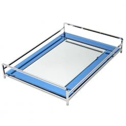 Home Details Vanity Tray with Blue Mirror -Bathroom Accessories Sales blue home details bathroom trays 26516 1f 1000