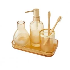 Unbranded Ombre Freestanding Vanity Tray in Bronze -Bathroom Accessories Sales bronze bathroom storage containers v1229100190004 4f 1000