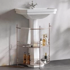 Lavish Home Pedestal Under Sink 2 Shelves Bathroom Organizer in Bronze 15 Lavish Home Pedestal Under Sink 2 Shelves Bathroom Organizer in Bronze -Bathroom Accessories Sales bronze lavish home makeup organizers 83 150 bronze 31 1000