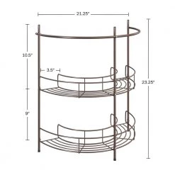 Lavish Home Pedestal Under Sink 2 Shelves Bathroom Organizer in Bronze 12 Lavish Home Pedestal Under Sink 2 Shelves Bathroom Organizer in Bronze -Bathroom Accessories Sales bronze lavish home makeup organizers 83 150 bronze 44 1000