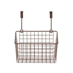 Spectrum Grid 10.125 in. W x 6.625 in. D x 11.25 in. H Over the Cabinet Medium Basket in Bronze -Bathroom Accessories Sales bronze spectrum makeup organizers 56224 c3 1000