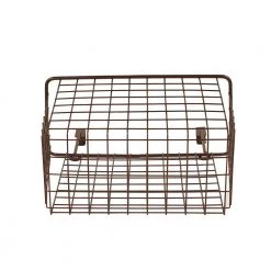 Spectrum Grid 10.125 in. W x 6.625 in. D x 14 in. H Over the Cabinet Large Basket in Bronze -Bathroom Accessories Sales bronze spectrum makeup organizers 56324 1d 1000