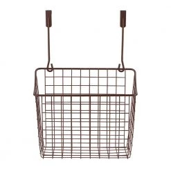 Spectrum Grid 10.125 in. W x 6.625 in. D x 14 in. H Over the Cabinet Large Basket in Bronze -Bathroom Accessories Sales bronze spectrum makeup organizers 56324 c3 1000