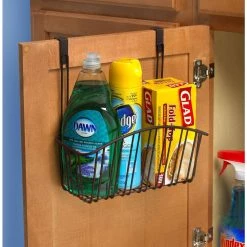 Spectrum Contempo 10.5 in. W x 6.375 in. D x 14 in. H Over the Cabinet Medium Basket in Bronze 10 Spectrum Contempo 10.5 in. W x 6.375 in. D x 14 in. H Over the Cabinet Medium Basket in Bronze -Bathroom Accessories Sales bronze spectrum makeup organizers 87224 4f 1000