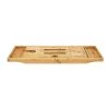 Mind Reader Freestanding Extendable Bath Caddy in Bamboo