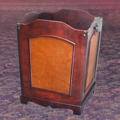 Vintiquewise 11.5 in. x 11.5 in. x 15.5 in. Antique Wooden Waste Can - Bin with Handle -Bathroom Accessories Sales brown tan vintiquewise bathroom trash cans qi003045 31 1000