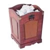 Vintiquewise 11.5 in. x 11.5 in. x 15.5 in. Antique Wooden Waste Can - Bin with Handle