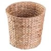 Vintiquewise Round Wicker Natural Water Hyacinth Waste Basket