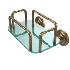 Allied Brass Que New Wall Mounted Guest Towel Holder in Brushed Bronze