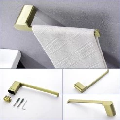 Boyel Living 4-Piece Bath Accessory Set with Towel Bar, Towel Robe Hook, Toilet Roll Paper Holder, Hand Tower Holder in Brushed Gold 11 Boyel Living 4-Piece Bath Accessory Set with Towel Bar, Towel Robe Hook, Toilet Roll Paper Holder, Hand Tower Holder in Brushed Gold -Bathroom Accessories Sales brushed gold boyel living bathroom accessory sets smd 59000bg 4f 1000
