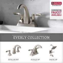 Delta Everly 3-Piece Bath Hardware Set with Towel Ring/Toilet Paper Holder and 24 in. Towel Bar in Brushed Nickel -Bathroom Accessories Sales brushed nickel delta bathroom hardware sets eve63 bn 77 1000