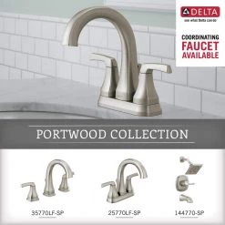 Delta Portwood 3-Piece Bath Hardware Set with 24 in. Towel Bar Toilet Paper Holder and Towel Ring in Brushed Nickel -Bathroom Accessories Sales brushed nickel delta bathroom hardware sets pwd63 bn r 1d 1000