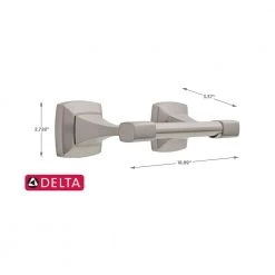 Delta Portwood 3-Piece Bath Hardware Set with 24 in. Towel Bar Toilet Paper Holder and Towel Ring in Brushed Nickel -Bathroom Accessories Sales brushed nickel delta bathroom hardware sets pwd63 bn r 4f 1000