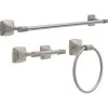 Delta Portwood 3-Piece Bath Hardware Set with 24 in. Towel Bar Toilet Paper Holder and Towel Ring in Brushed Nickel