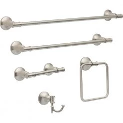 Delta Chamberlain Pivot Arm Toilet Paper Holder in SpotShield Brushed Nickel -Bathroom Accessories Sales brushed nickel delta toilet paper holders cml50 bn 40 1000