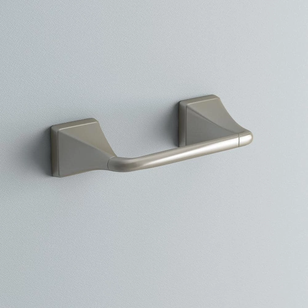 Delta Everly Double Post Pivoting Toilet Paper Holder in Brushed Nickel 2 Delta Everly Double Post Pivoting Toilet Paper Holder in Brushed Nickel - Image 2
