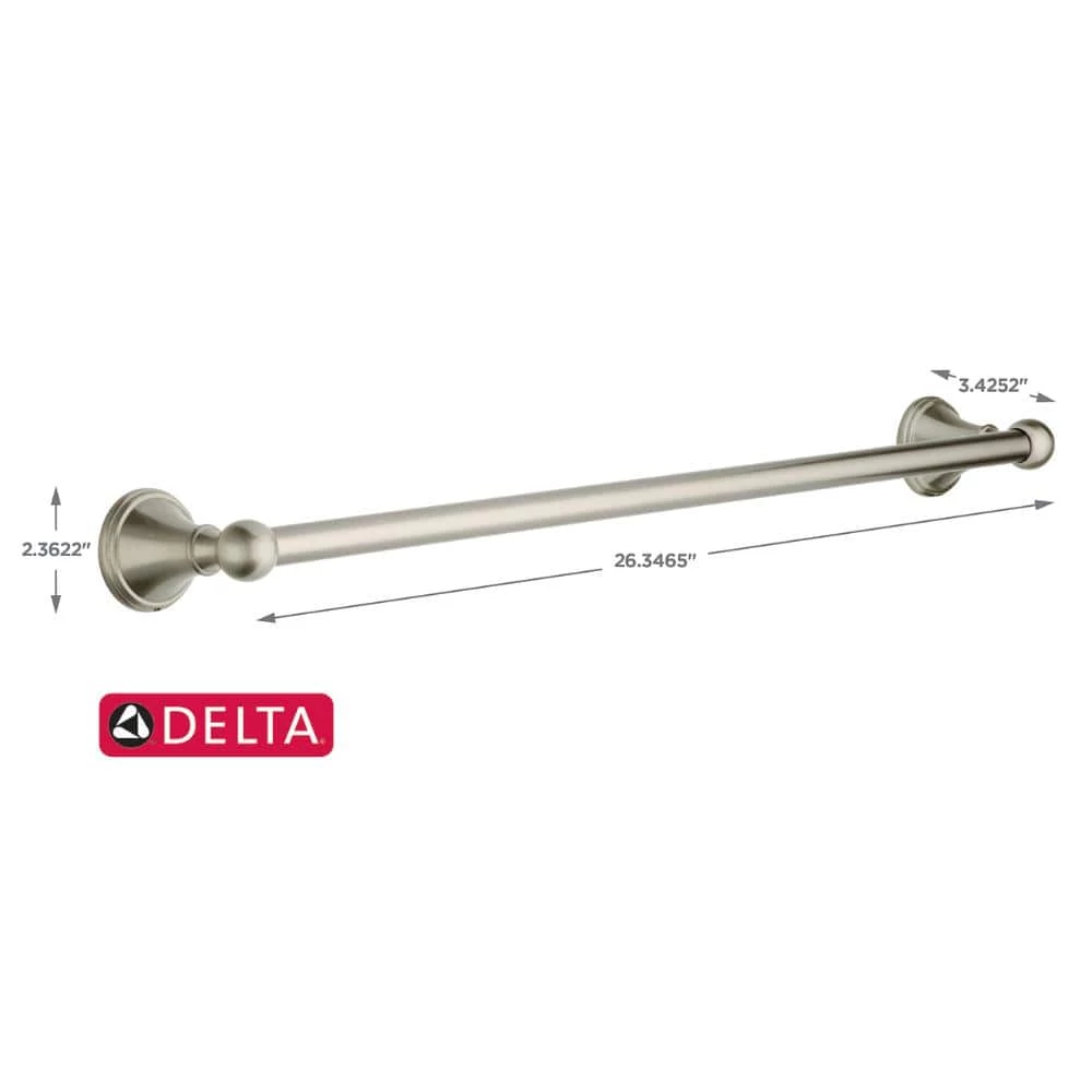 Delta Crestfield 24 in. Towel Bar in SpotShield Brushed Nickel 7 Delta Crestfield 24 in. Towel Bar in SpotShield Brushed Nickel - Image 7