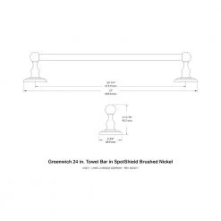 Delta Greenwich 24 in. Towel Bar in SpotShield Brushed Nickel -Bathroom Accessories Sales brushed nickel delta towel bars 138271 77 1000