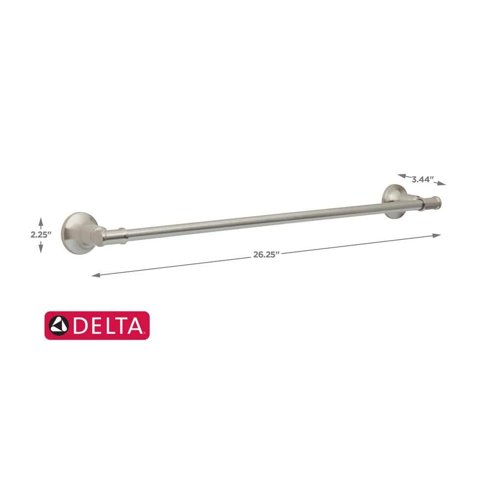 Delta Chamberlain 24 in. Towel Bar in SpotShield Brushed Nickel 8 Delta Chamberlain 24 in. Towel Bar in SpotShield Brushed Nickel - Image 8