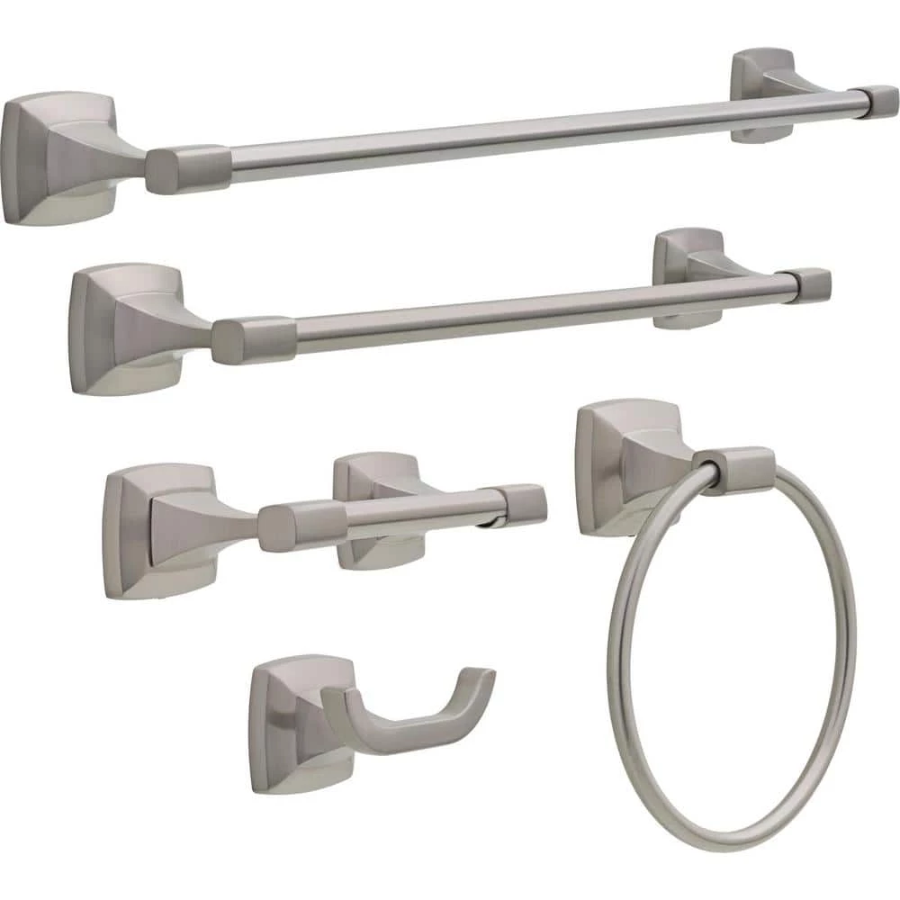 Delta Portwood 24 in. Towel Bar in SpotShield Brushed Nickel 6 Delta Portwood 24 in. Towel Bar in SpotShield Brushed Nickel - Image 6