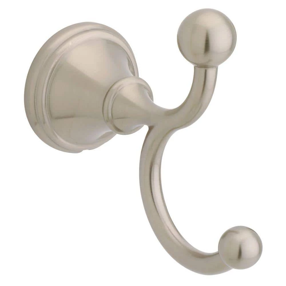 Delta Crestfield Double Towel Hook in Brushed Nickel 1 Delta Crestfield Double Towel Hook in Brushed Nickel