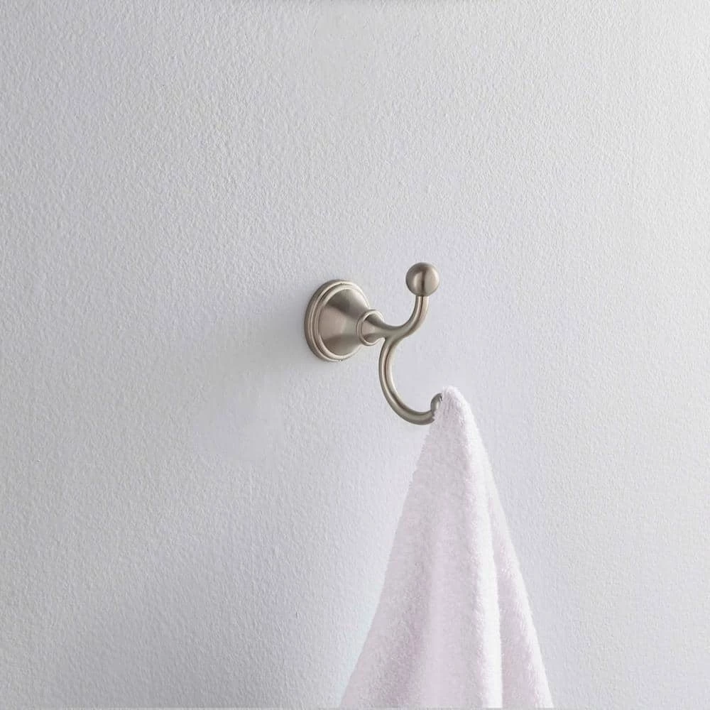 Delta Crestfield Double Towel Hook in Brushed Nickel 2 Delta Crestfield Double Towel Hook in Brushed Nickel - Image 2