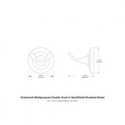 Delta Greenwich Double Towel Hook in SpotShield Brushed Nickel -Bathroom Accessories Sales brushed nickel delta towel hooks 138277 1d 1000