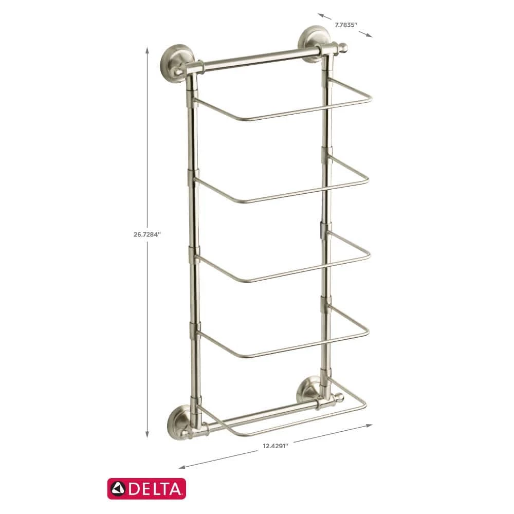 Delta 5-Bar Wall-Mounted Towel Rack in SpotShield Brushed Nickel 5 Delta 5-Bar Wall-Mounted Towel Rack in SpotShield Brushed Nickel - Image 5
